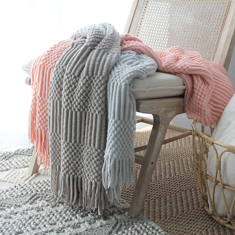 Woolen Nordic Knitted Sofa Blanket