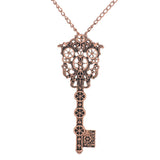 Steampunk Vintage Gear Key Necklace