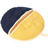 Round Fan Cotton And Linen Wool Warm Semi Enclosed Pet Nest For Cat Small Dog