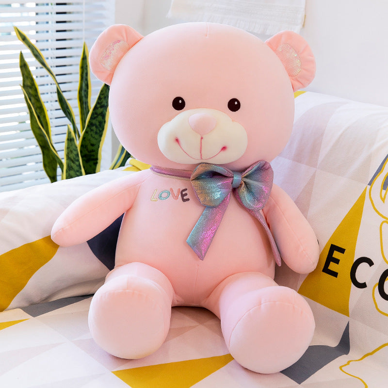 Cartoon Bow Big Bear Plush Toy