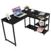 L-Shaped Computer Desk With Storage Shelves Study Table For Home Office