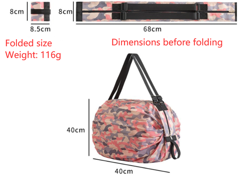 Large Capacity Shopping Bags Portable Foldable Reusable Grocery Bags Daily Commuting Picnic Camping Storage Bag - Minihomy