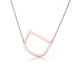 Fabulous Rose Gold Plated Stainless Steel Initial Letter Pendant Necklace - Minihomy