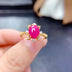 Crystal Natural Burmese Ruby Set Ring Pendant Crystal - Minihomy