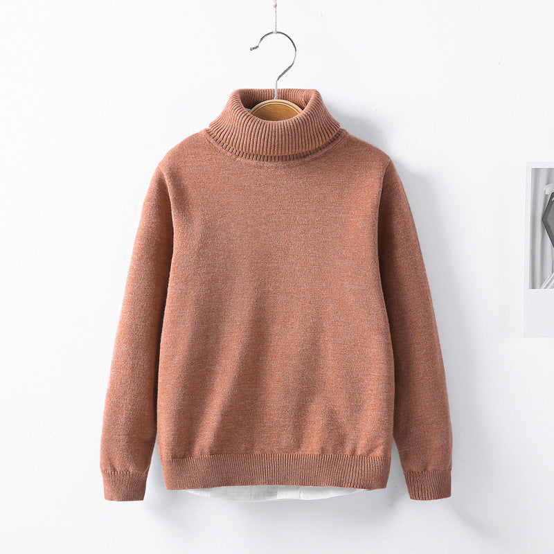 Autumn and winter high collar children's knitwear - Minihomy