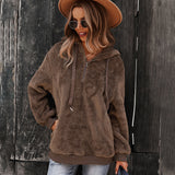 Casual Women's Warm Loose Solid Color Sweater