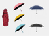 Creative 5 fold black plastic umbrella