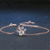 Pink diamond footprint bracelet temperament sweet hand jewelry