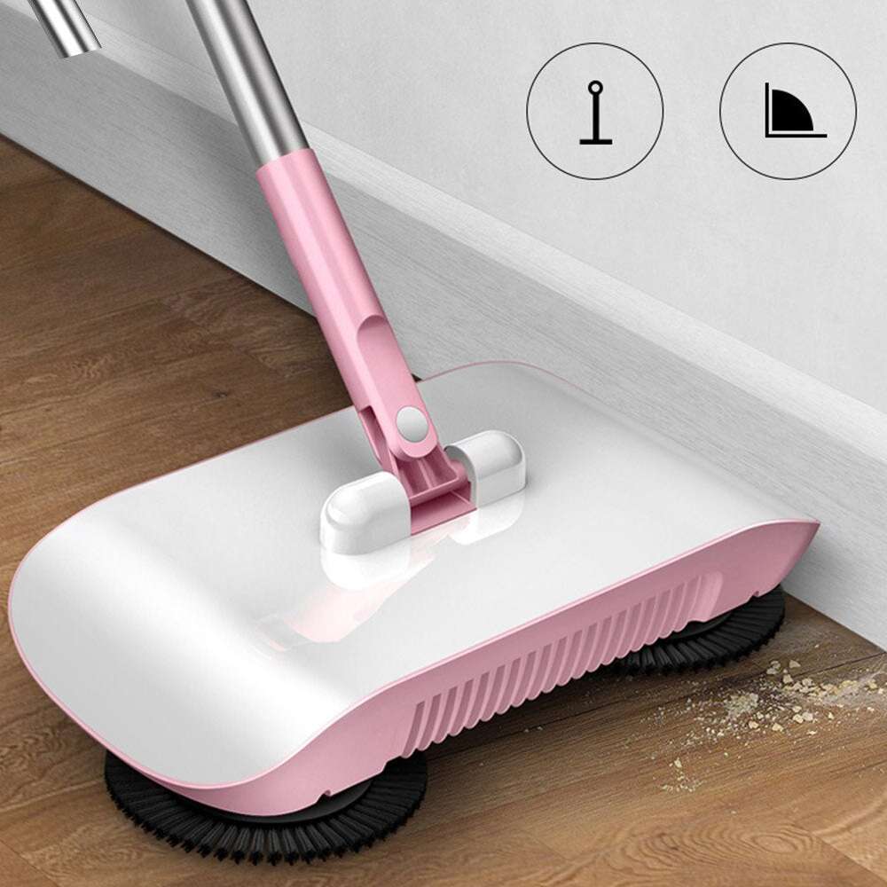 Hand Push Sweeper Household Broom Dustpan Mop Floor All-in-one Machine Gift Mop Sweeper - Minihomy