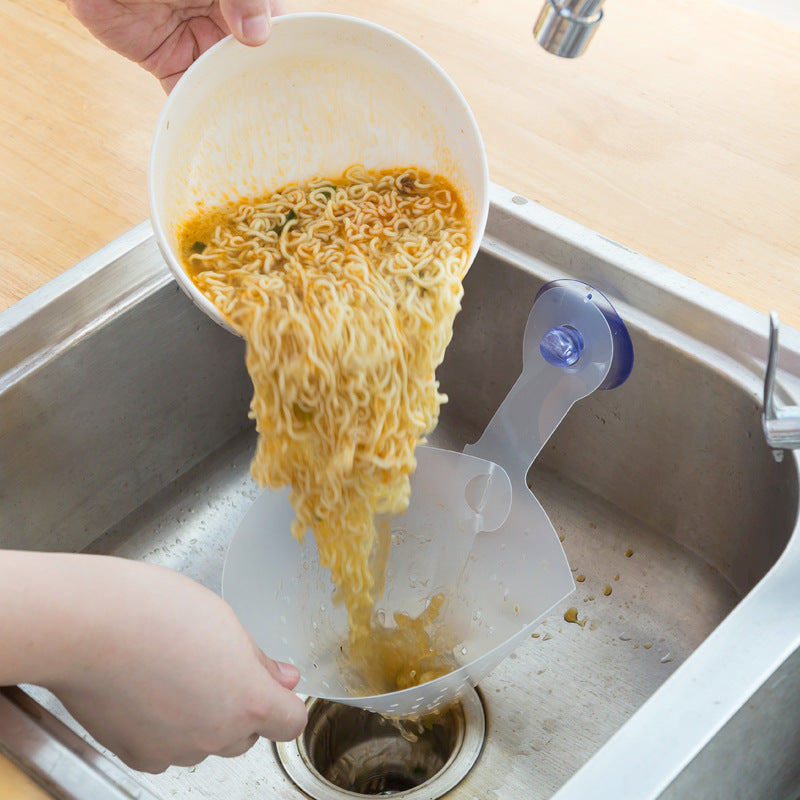 Self-standing drain sink leftovers soup strainer sink