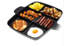 Five-in-one multi-separated flat bottom frying pan - Minihomy