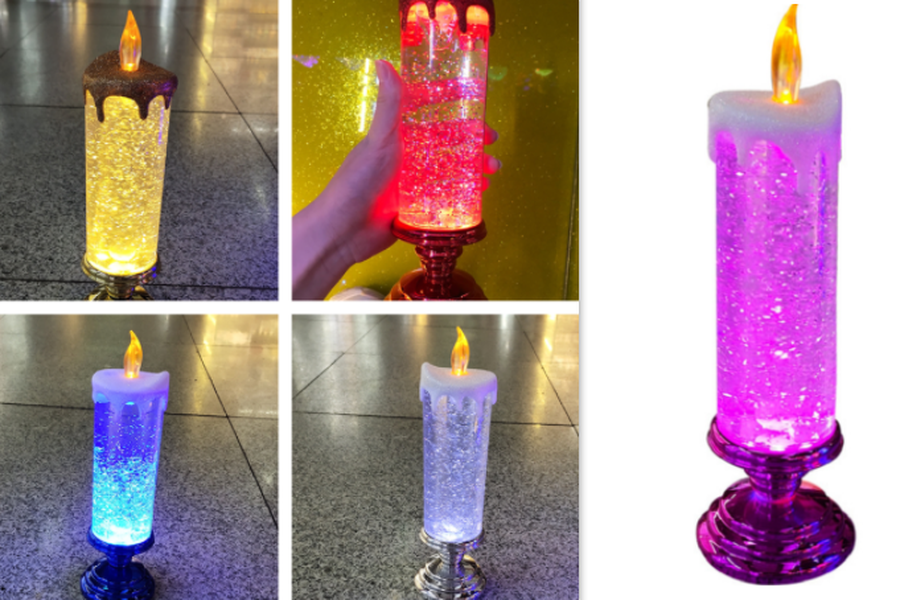 Decorative Handicraft Night Light Colorful Dream Crystal Candle - Minihomy