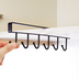 Kitchen Cabinet Under Shelf 6 Hooks Cup Mug Holder - Minihomy