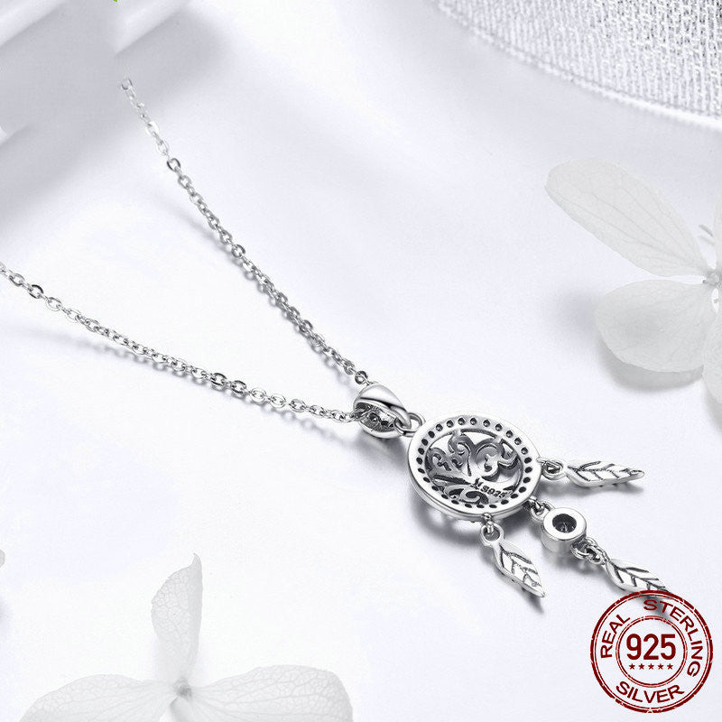 Ladies Dream Catcher Silver Necklace - Minihomy