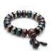 Six Character Mantra Buddha Beads Peach Wood Bracelet