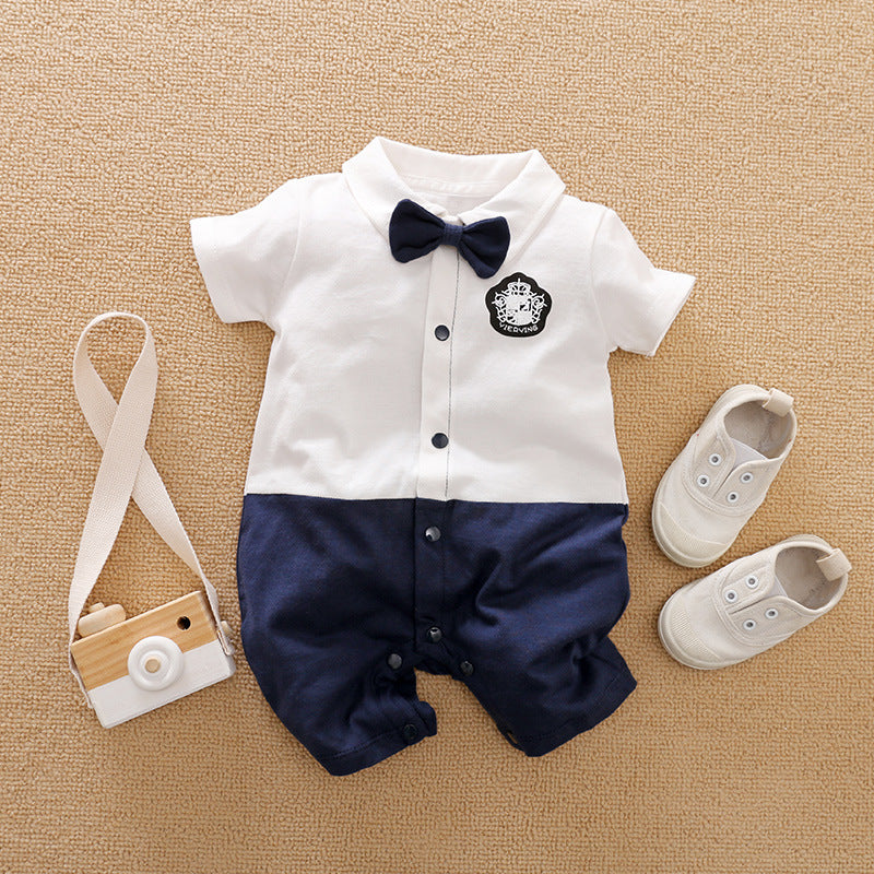 Gentleman's Baby Clothes Long-sleeved One-piece