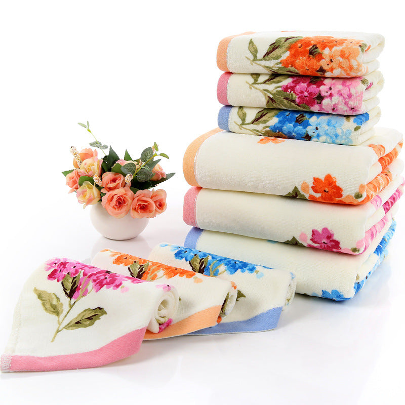 Cut Velvet Printed Bath Towel Is Soft And Thick - Minihomy