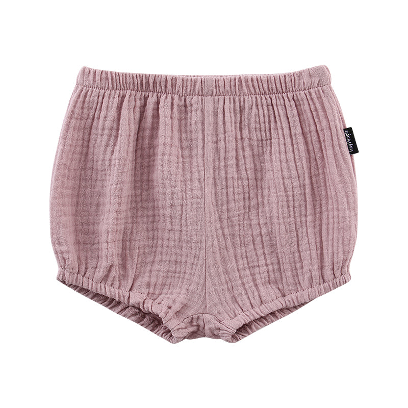 Baby Cotton Crepe Shorts Summer Breathable Light Pants Baby Bloomers