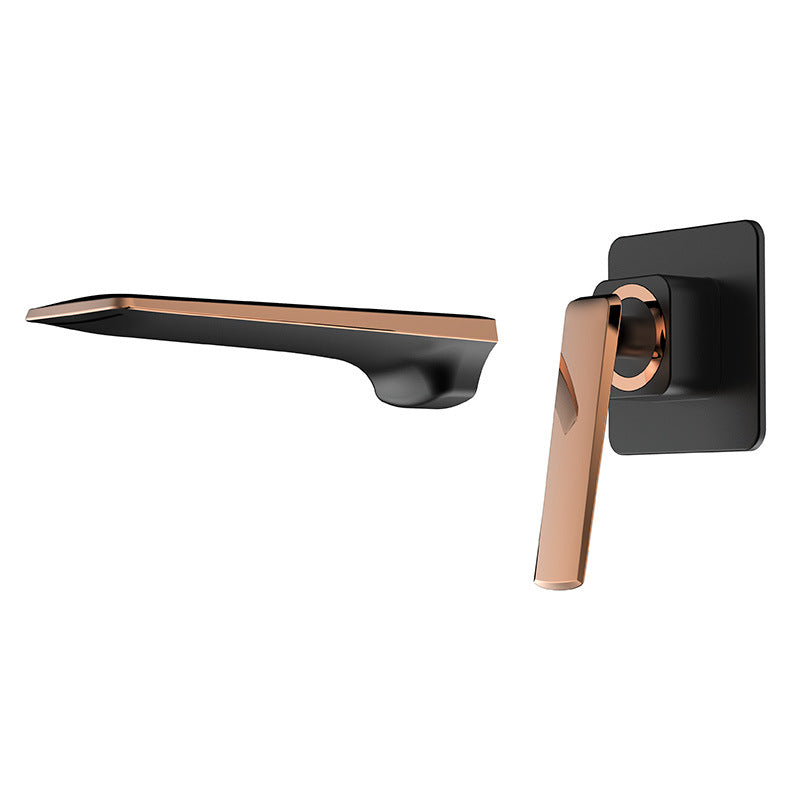 All copper concealed basin faucet embedded in the wall - Minihomy