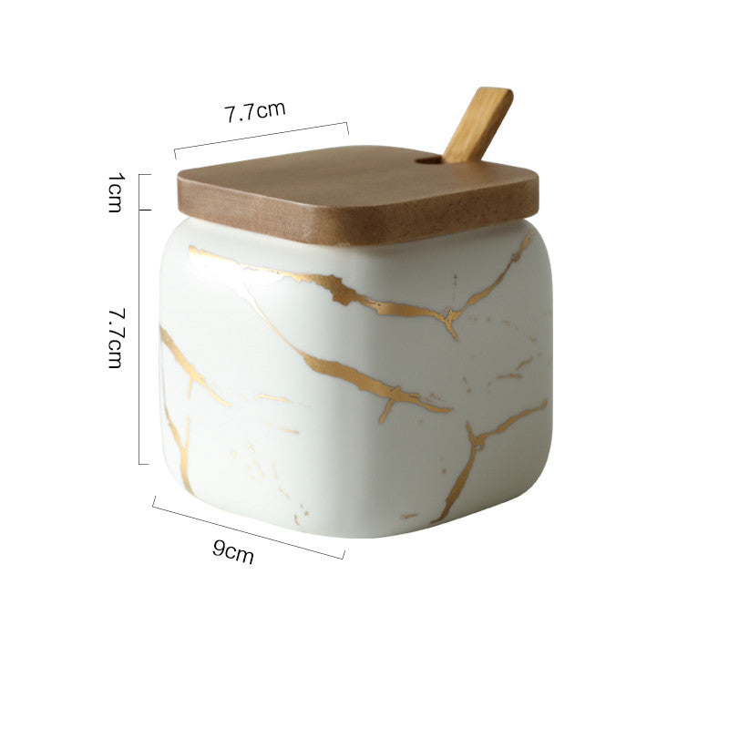 Nordic Gold Marble Jar Set - Minihomy