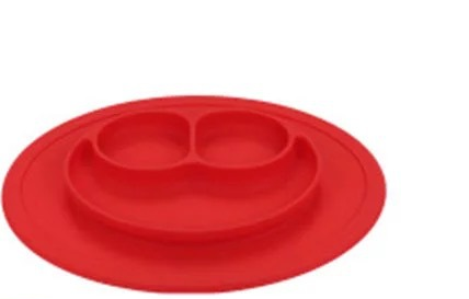 Children's meal pad with silicone smiling face plate