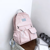 Nylon Backpack School Bag Junior High School Student Bags