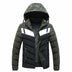 Men's Cotton-padded  With Hood And Color Matching Winter Warm Jacket - Minihomy