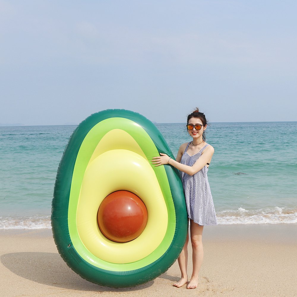 Inflatable Giant Avocado Pool Swimming Float Ring