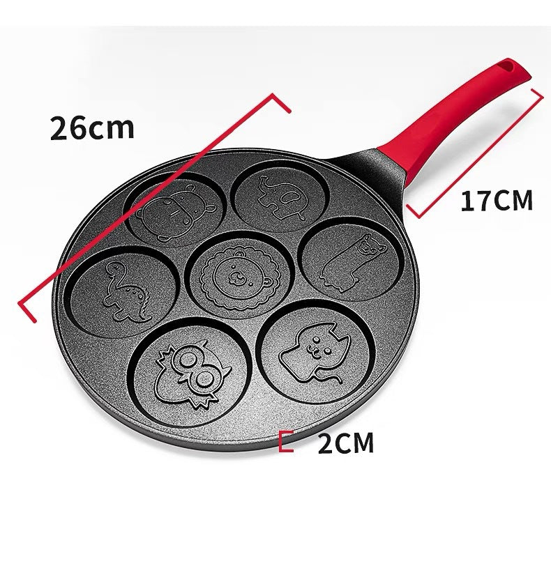 Aluminum Alloy Frying Pan Non-stick  Seven-hole Breakfast pan - Minihomy