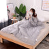 Multifunction Lazy Quilt with Sleeves Winter Warm Thickened Washed Quilt Blanket - Minihomy