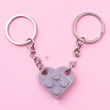 Heart Key Chain Valentines Day Gift Blocks Can Split Key Link Couples