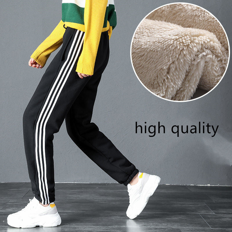 Women's plus fleece padded sweatpants