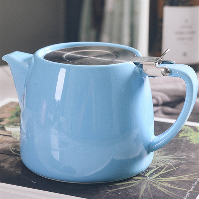 Large-capacity High-temperature-resistant Ceramic Teapot With Lid - Minihomy