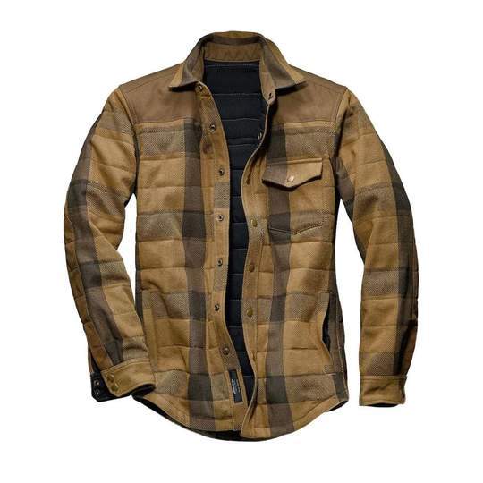 Men Plaid And Cotton Thermal Shirt Jacket - Minihomy