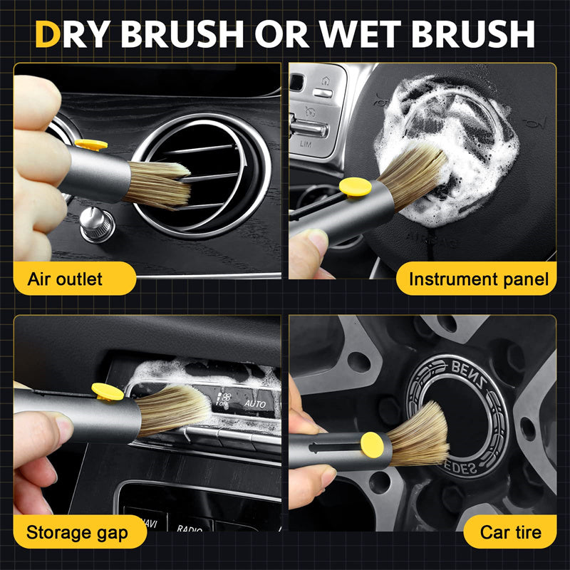 Multifunctional Car Cleaning Kit Car Detailing Brush Window Breaker Tire Cleaning - Minihomy