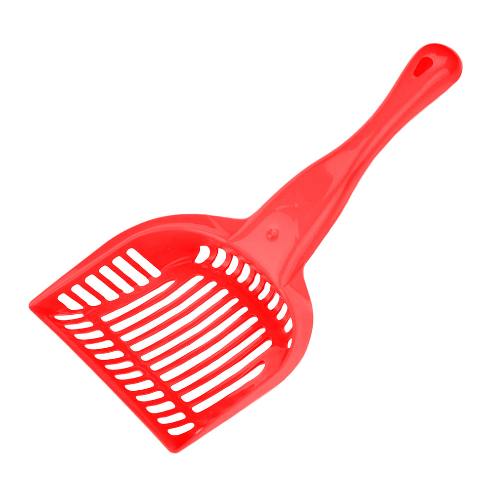 Red Cat Litter Scoop with Reinforced Comfort Handle