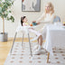 4-in-1 Convertible Baby High Chair with Removable Double Tray-White - Color: White - Minihomy