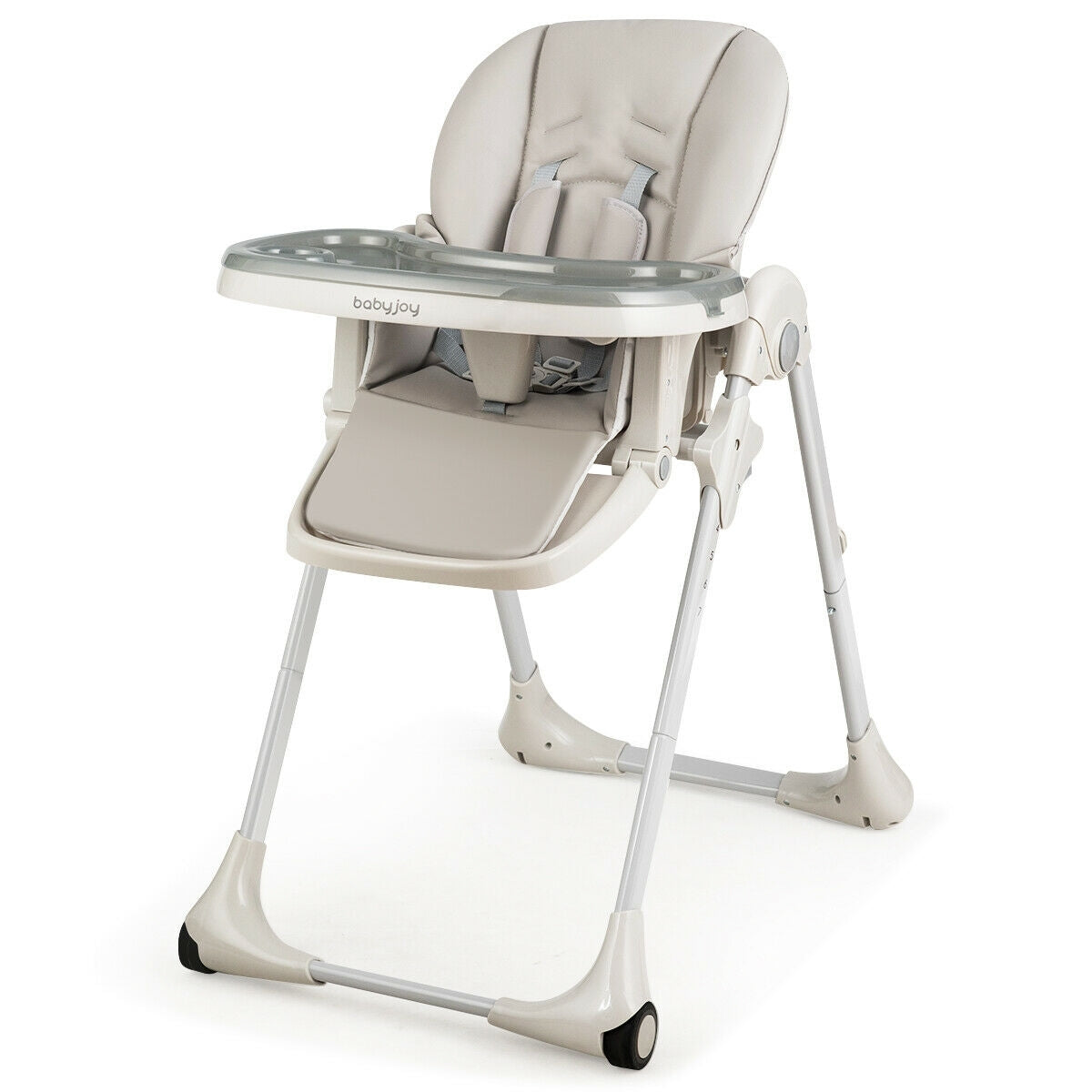 Baby Convertible High Chair with Wheels-Gray - Color: Gray