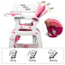 3-in-1 Baby High Chair with Lockable Universal Wheels-Pink - Color: Pink - Minihomy