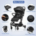 Foldable Lightweight Baby Travel Stroller for Airplane-Gray - Minihomy