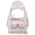 Convertible Bassinet with Removable Changing Table and Detachable Mesh Net-Pink - Color: Pink - Minihomy