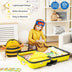 2 Pieces 18 Inch Ride-on Kids Luggage Set with Spinner Wheels and Bee Pattern-Yellow - Color: Yellow - Minihomy