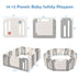 16 Panels Baby Safety Playpen with Drawing Board-Gray - Color: Gray - Minihomy