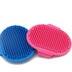 Elliptical Dog Bath Brush, Plastic, TPR Grooming Brush for Loose Hair Removal - Minihomy