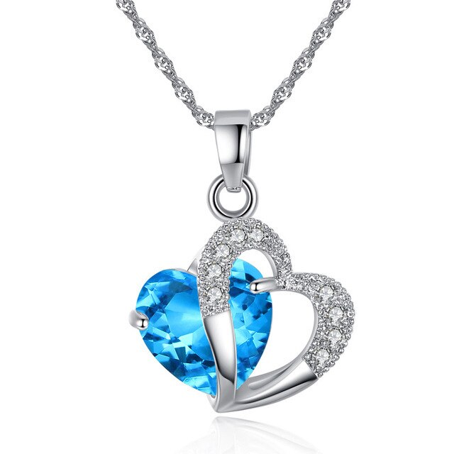 Lady Fashion Heart Pendant Necklace