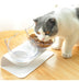 Cat Double Bowl Transparent Non-slip Food Water Bowl Pet Cat Bowls Dog Feeding Bowl - Minihomy