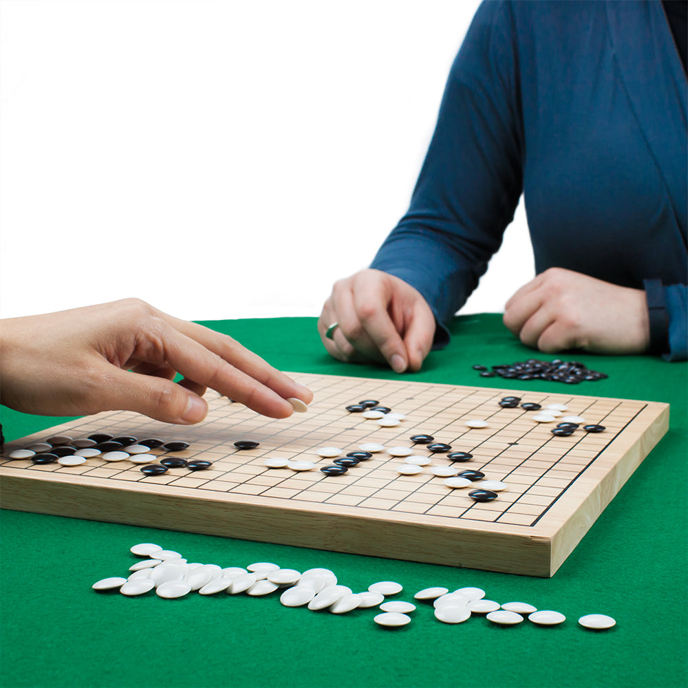 Game of Go Set with Wooden Board and Complete Set of Stones - Minihomy