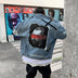 Jeans Letterheads Jacket Hip Men's Jeans Blue Jacket - Minihomy