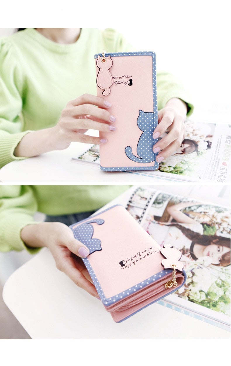 High Quality Cat Cartoon Creative Female Card Holder women's wallet - Minihomy