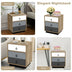 Nightstand with Drawer and Storage Cabinet Wooden Sofa Side Table End Table - Minihomy